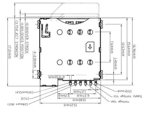 sim card holder pinout